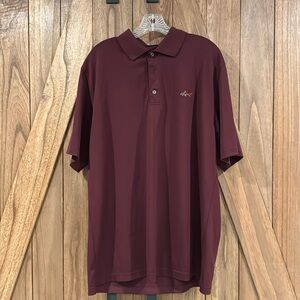 Greg Norman men’s golf shirt size L burgandy color